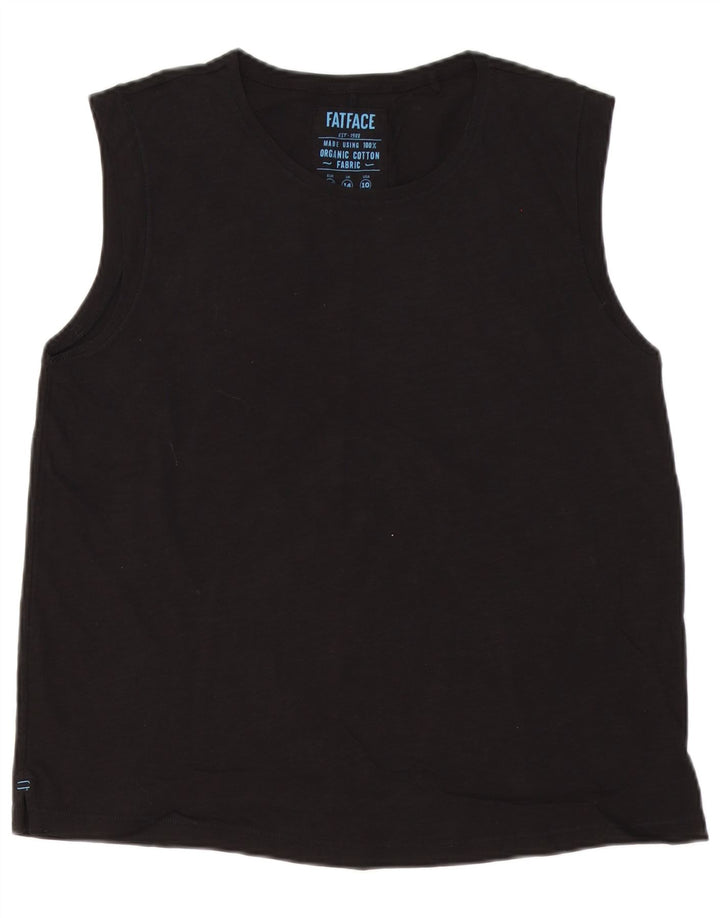 Canotta da donna Fat Face UK 14 grande cotone nero