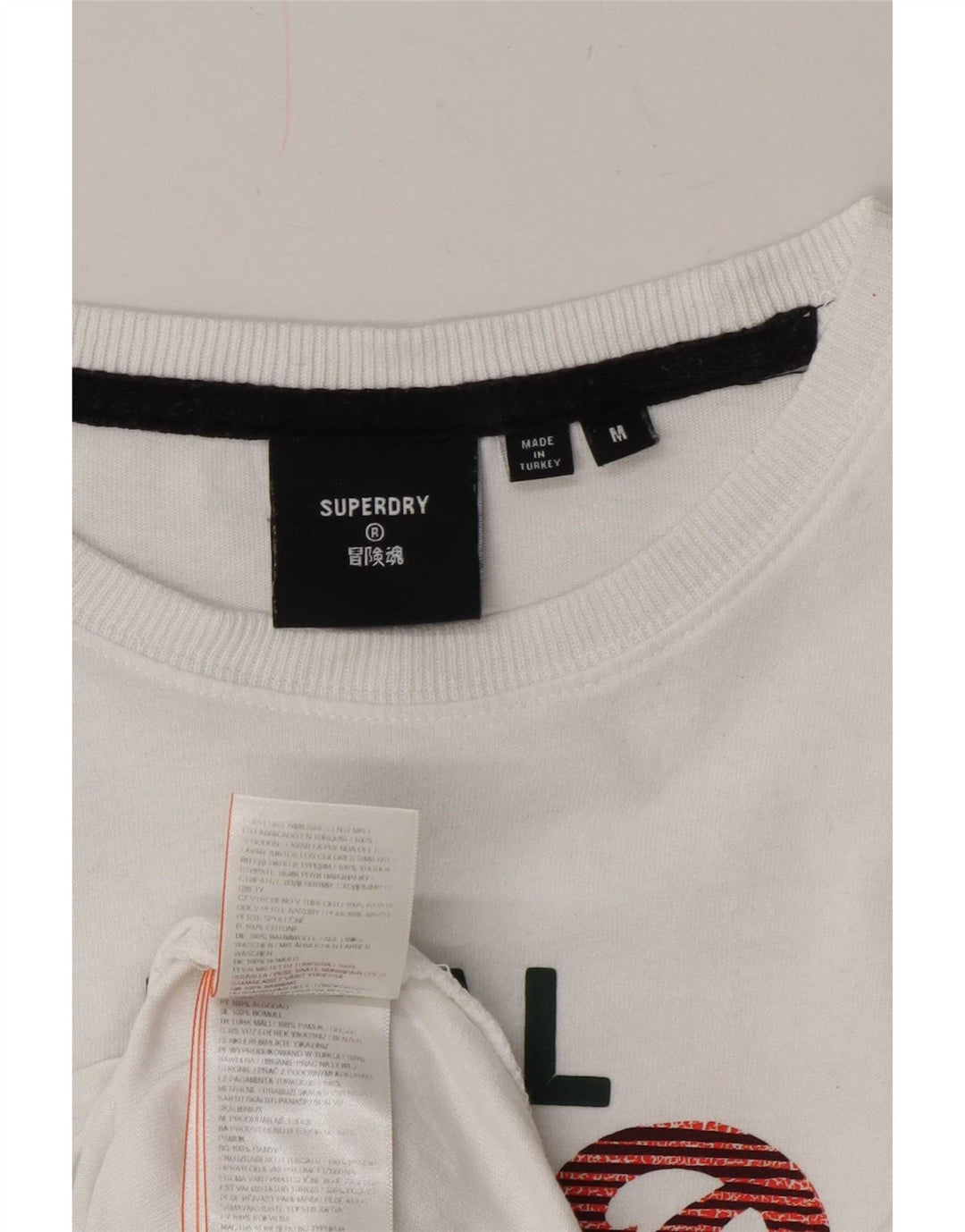 T-shirt grafica da uomo Superdry Top in cotone bianco medio