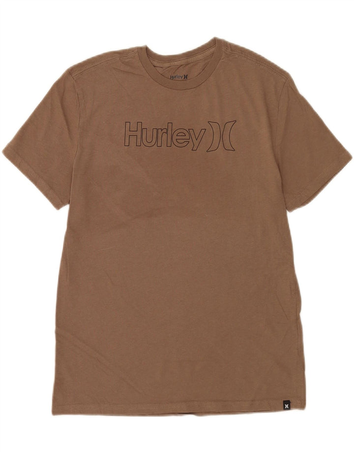 T-shirt grafica da uomo Hurley Top in cotone marrone medio