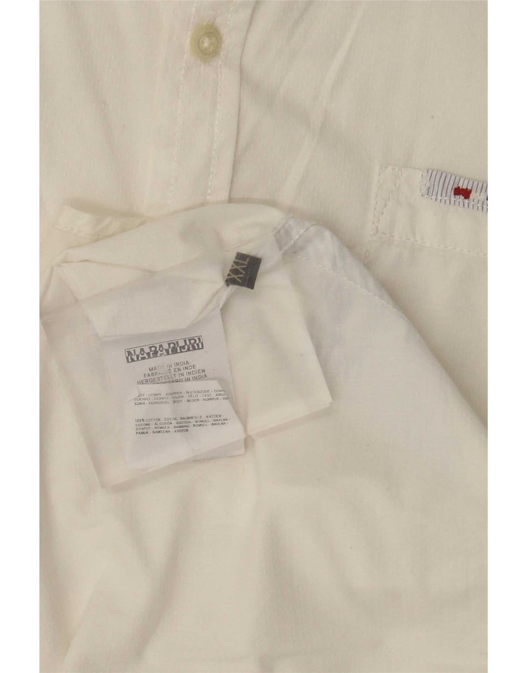 Camicia da uomo Napapijri 2XL Cotone bianco