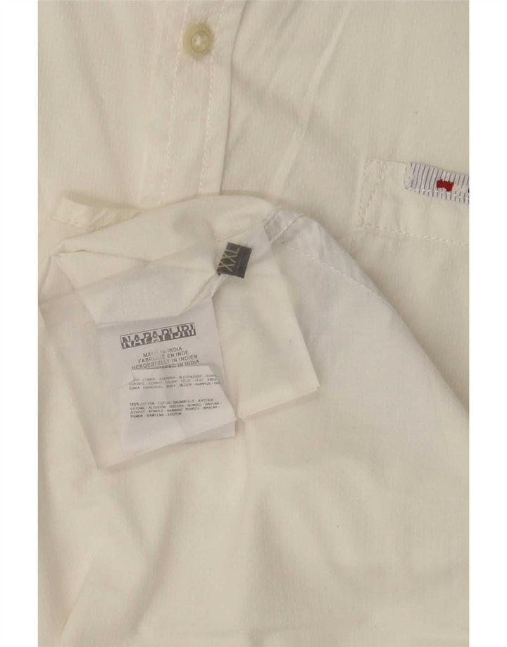 Camicia da uomo Napapijri 2XL Cotone bianco