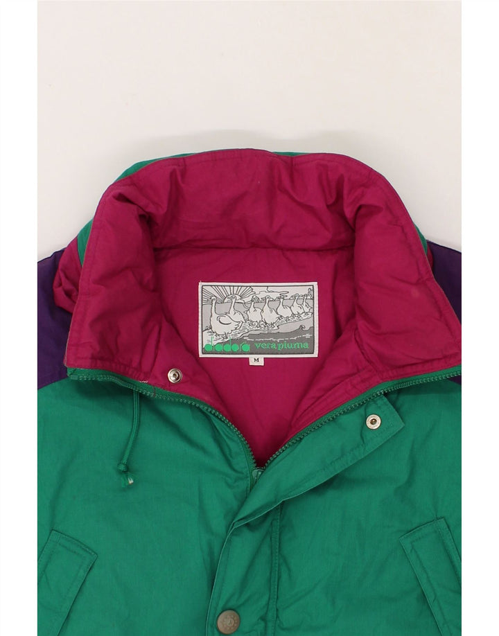 DIADORA Giacca imbottita da uomo UK 38 Poliestere color block verde medio