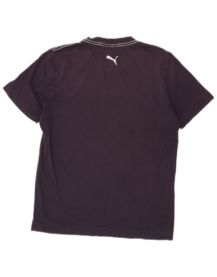 T-shirt grafica da uomo Puma Top in cotone blu navy medio