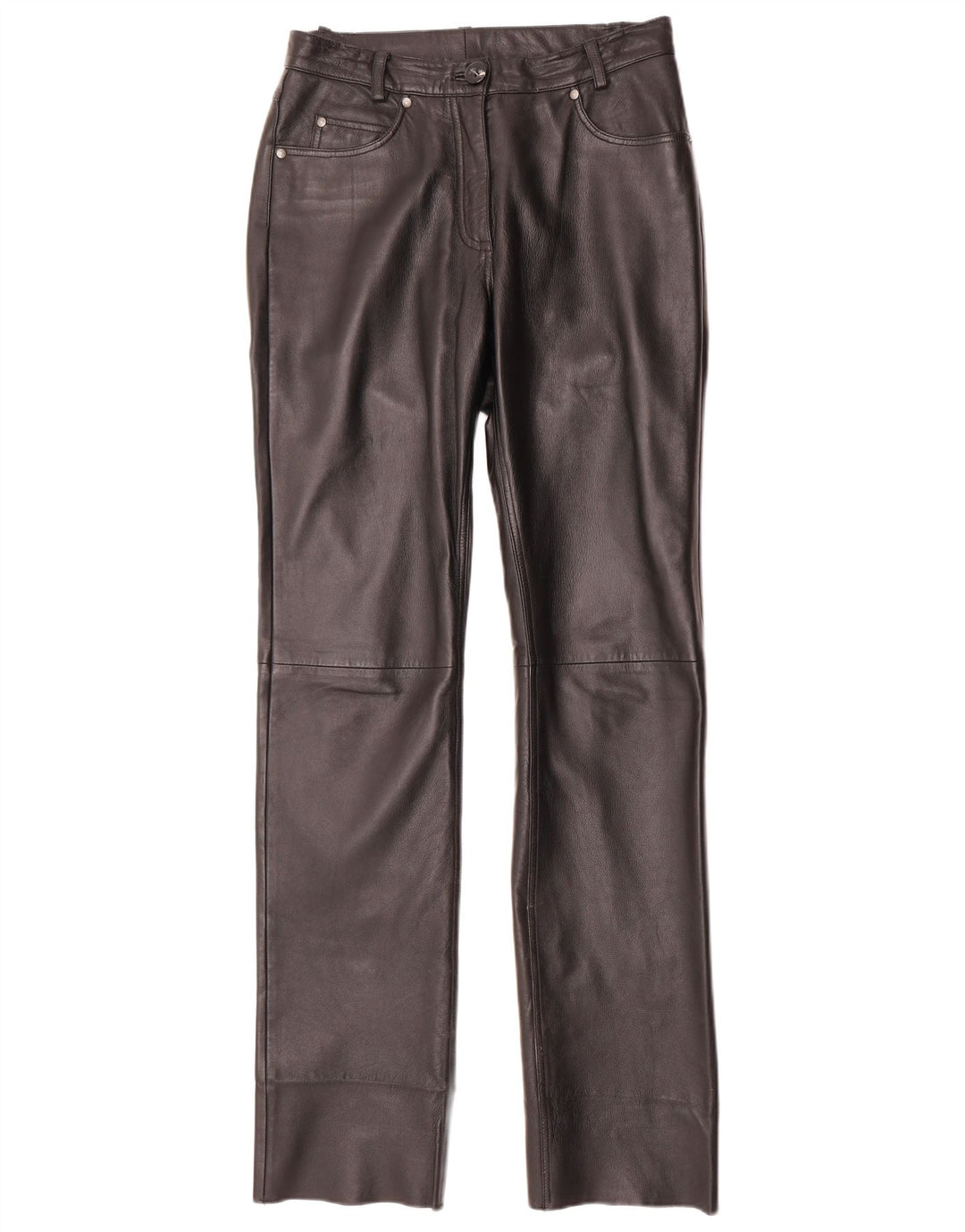 Pantaloni dritti in pelle da donna H.I.S EU 38 Medium W28 L34 Nero