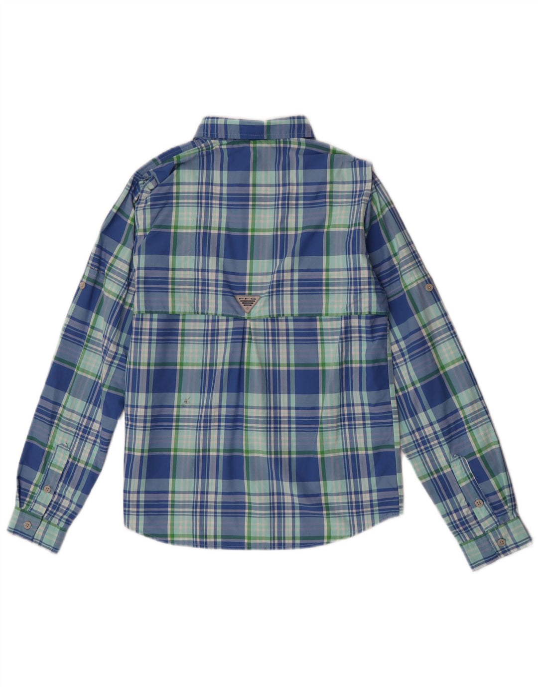 Camicia da ragazzo Columbia 11-12 anni in nylon a quadri blu grande