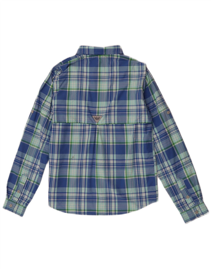 Camicia da ragazzo Columbia 11-12 anni in nylon a quadri blu grande