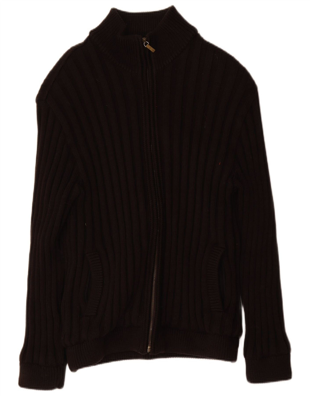 Maglione cardigan con zip intera da uomo Amerigo Vespucci grande marrone