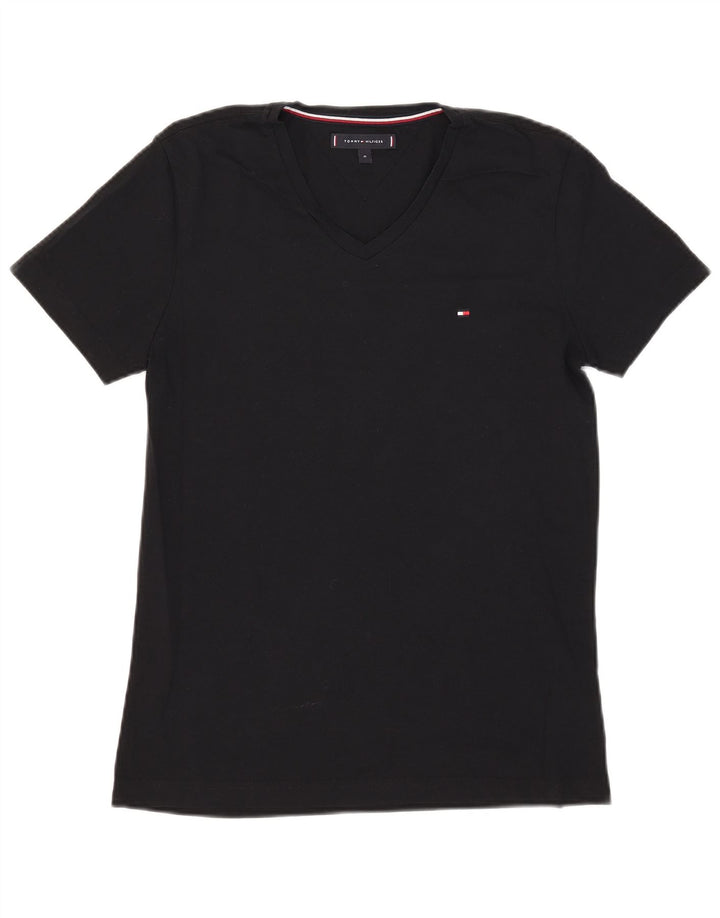 T-shirt da uomo Tommy Hilfiger Top in cotone nero medio