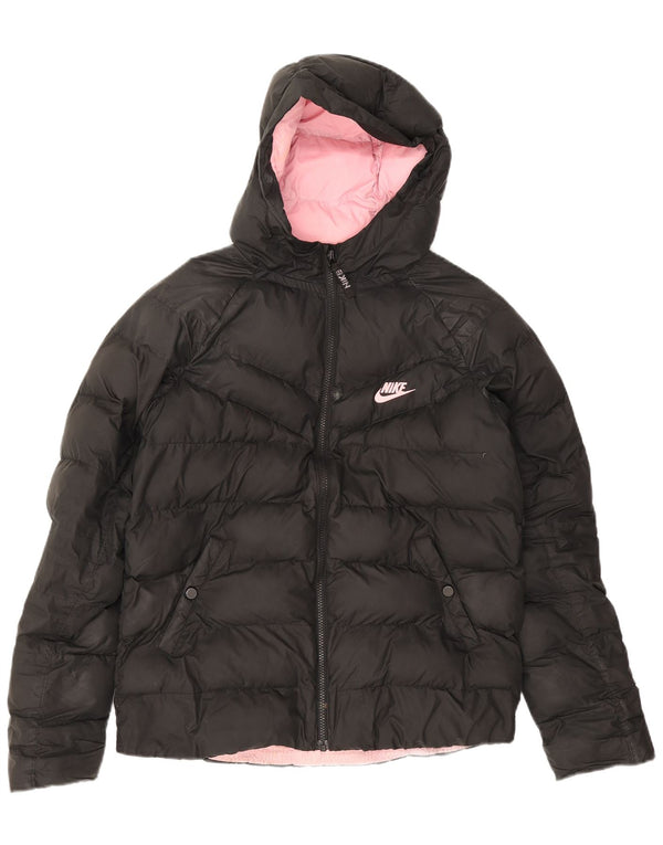 Giacca imbottita con cappuccio Nike bambina 13-14 anni XL poliestere nero