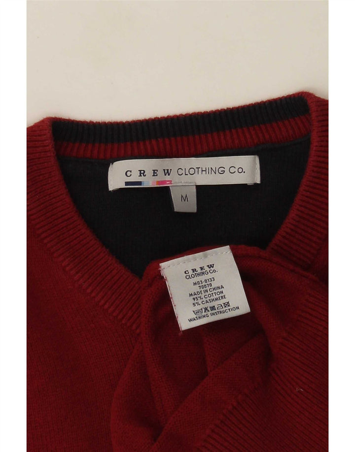J. Crew Maglione da uomo con scollo a V in cotone rosso medio