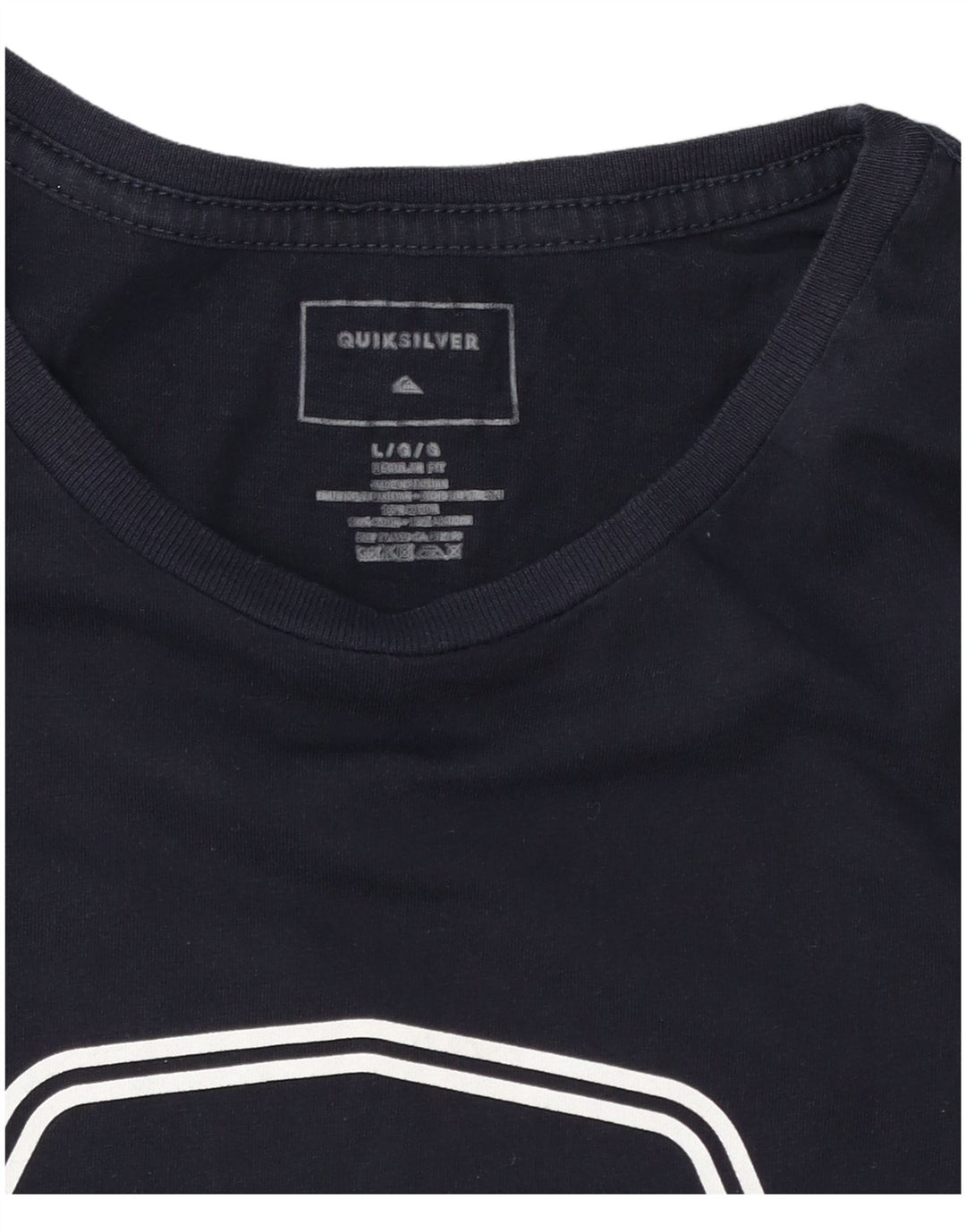 T-shirt grafica da uomo con vestibilità regolare Quiksilver, taglia grande, blu navy