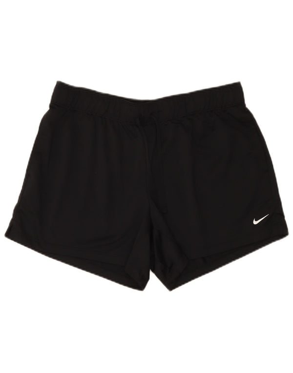 Pantaloncini sportivi Nike da donna Dri Fit UK 14 Large Nero Poliestere