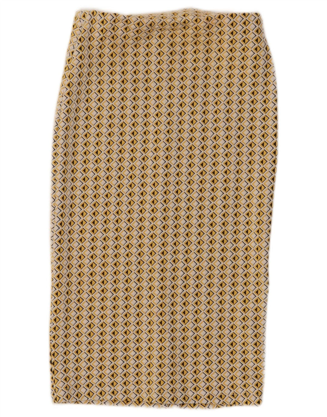 Gonna a tubino da donna Zara W26 piccola in cotone geometrico giallo