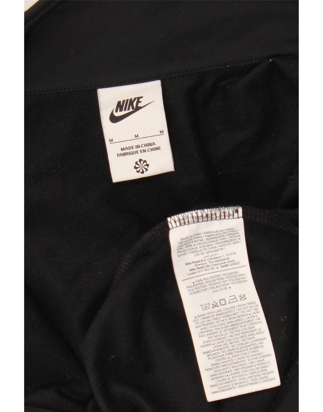 Giacca da tuta da donna NIKE UK 14 poliestere nero medio