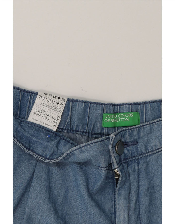 BENETTON Womens Denim Shorts UK 12 Medium W30  Blue Lyocell Vintage Benetton and Second-Hand Benetton from Messina Hembry 