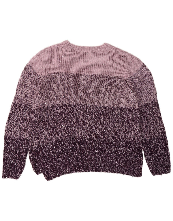 Maglione maglione girocollo da donna Marks & Spencer UK 20 2XL Blocco colore rosa