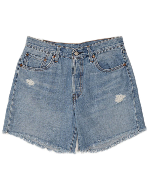 Levi's Womens 501 Distressed Denim Shorts W27 Small Blue Cotton