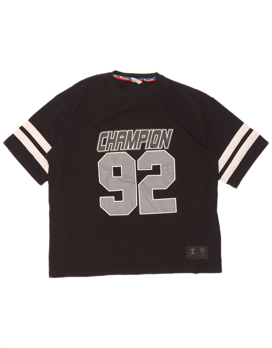 T-shirt grafica da uomo Champion Top media nera