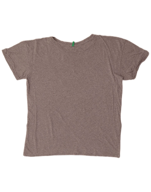 T-shirt da donna Benetton Top UK 18 XL Grigio chiazzato