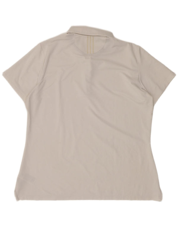 Polo da donna Adidas UK 18 XL poliestere bianco