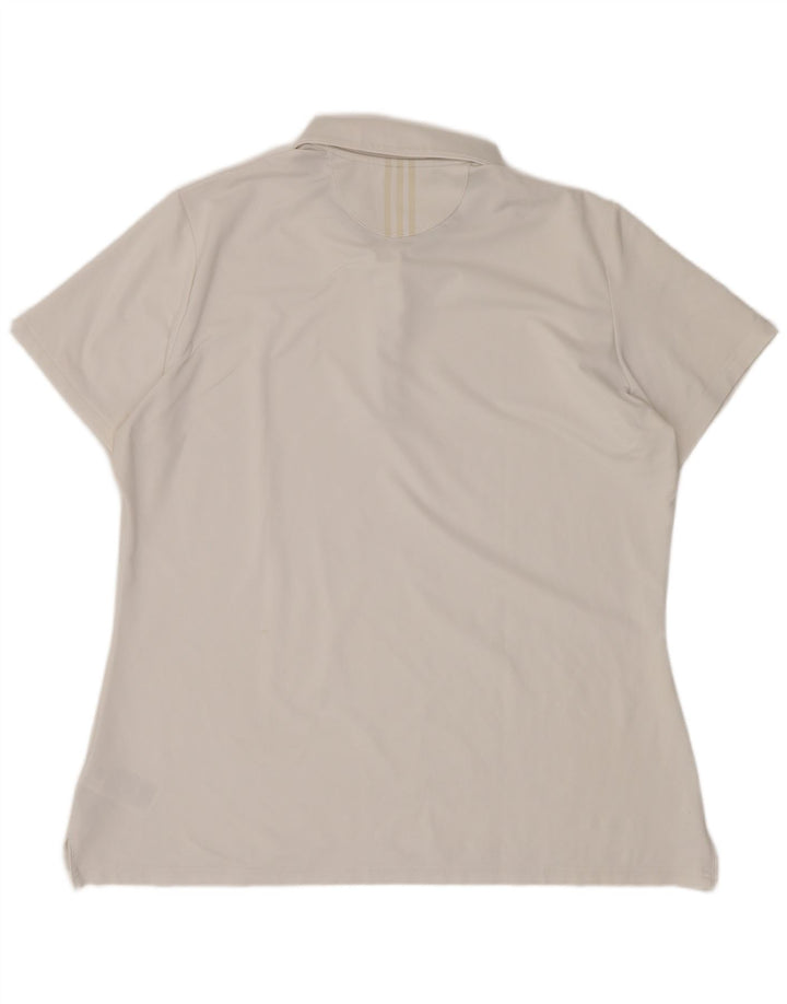 Polo da donna Adidas UK 18 XL poliestere bianco