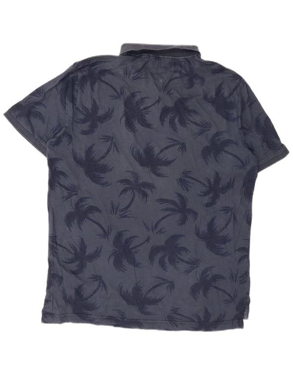 Polo da uomo slim fit grafica Tommy Hilfiger XL blu navy hawaiana