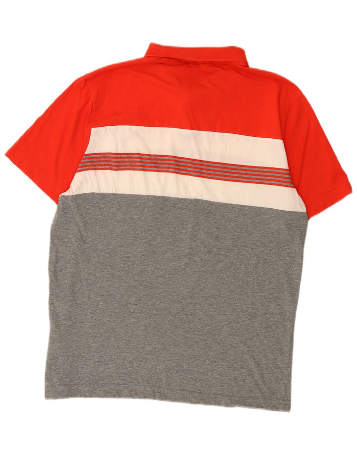 Polo Puma da uomo XL in cotone color block rosso