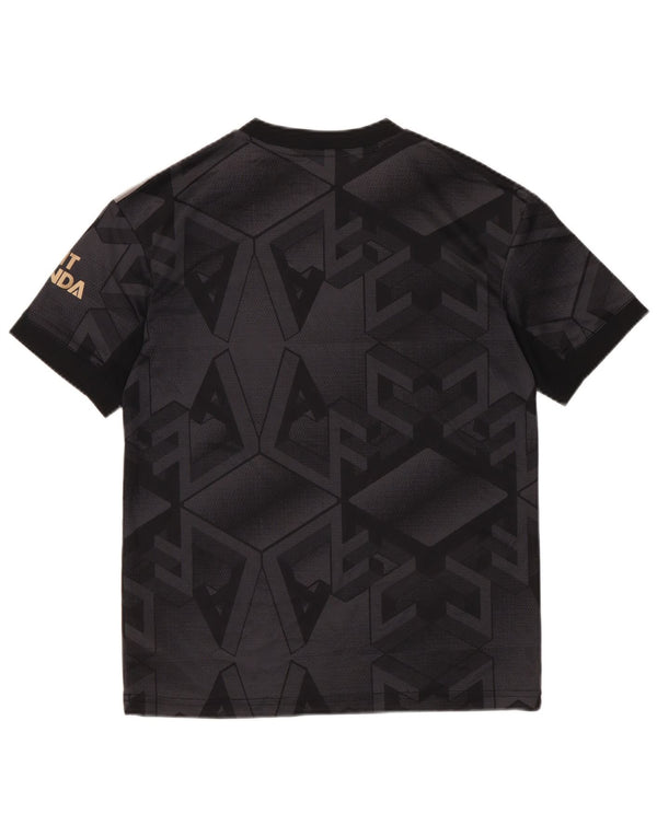 T-shirt grafica Adidas Aeroready da ragazzo, 11-12 anni, nera geometrica