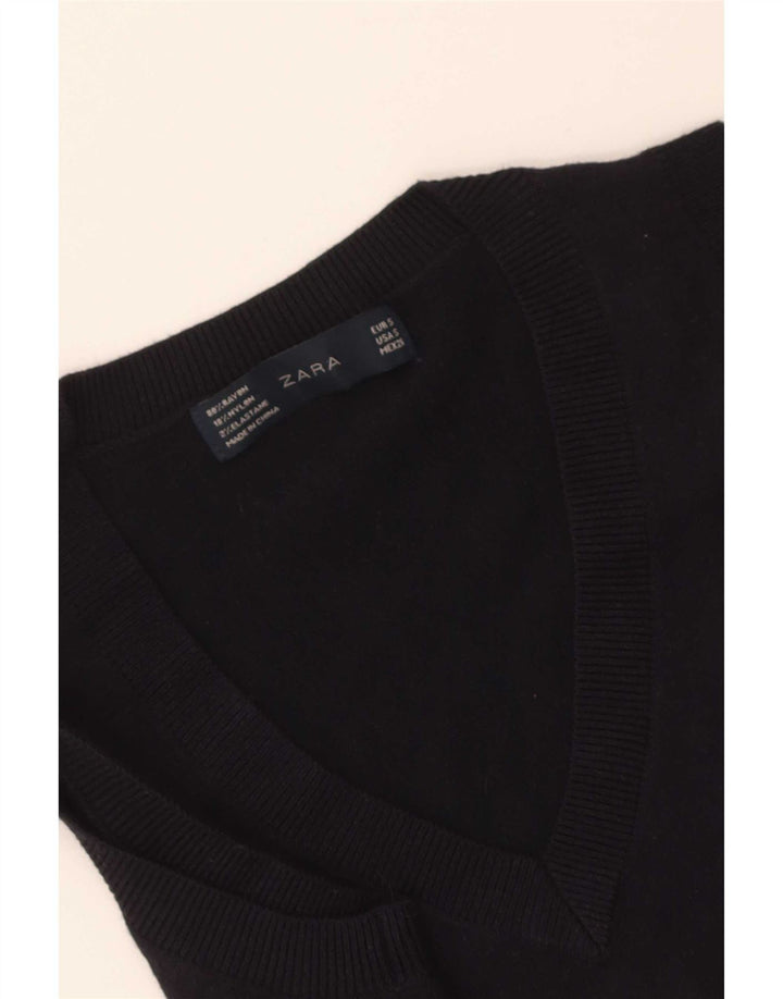 Canotta canotta da donna Zara UK 8 piccola in rayon blu navy