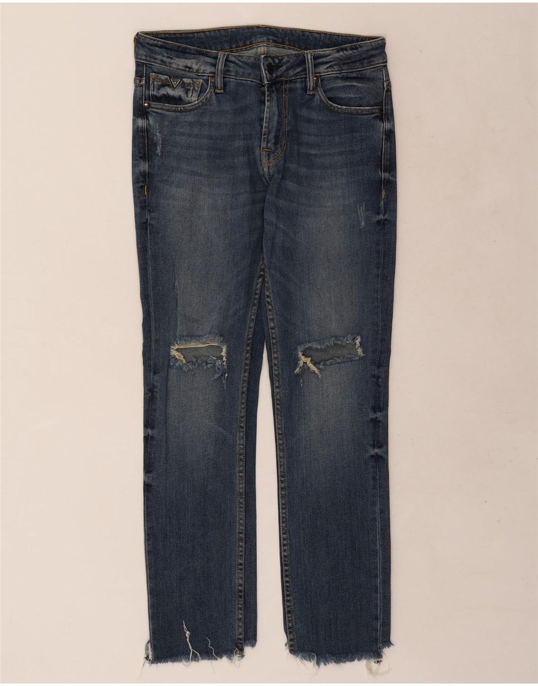Jeans slim invecchiati Guess da donna W30 L29 Blu