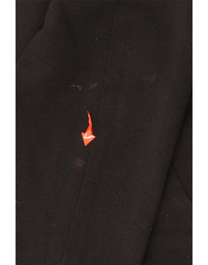 MARKS & SPENCER Giacca blazer da donna a 1 bottone UK 16 grande cotone nero