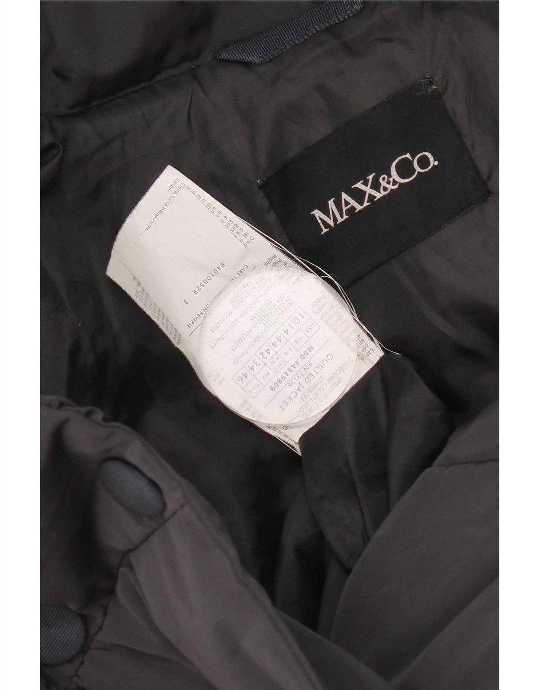 Giacca imbottita da uomo Max & Co. UK 14 grande poliestere blu navy