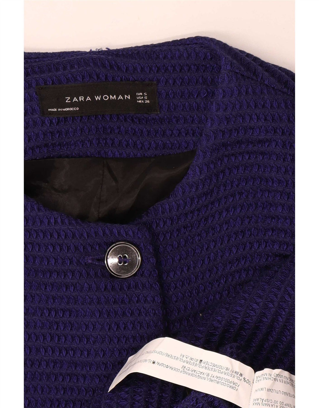 Cappotto Zara da donna UK 10 piccolo blu navy