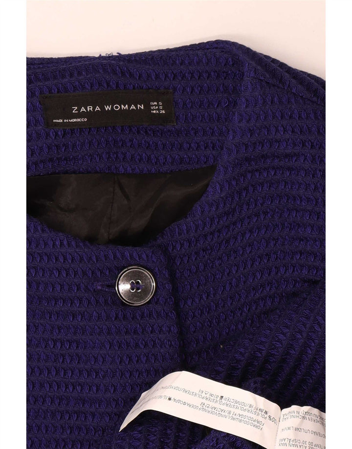 Cappotto Zara da donna UK 10 piccolo blu navy