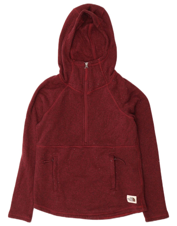 Maglione con cappuccio Sherpa da donna The North Face UK 6 XS Borgogna chiazzato