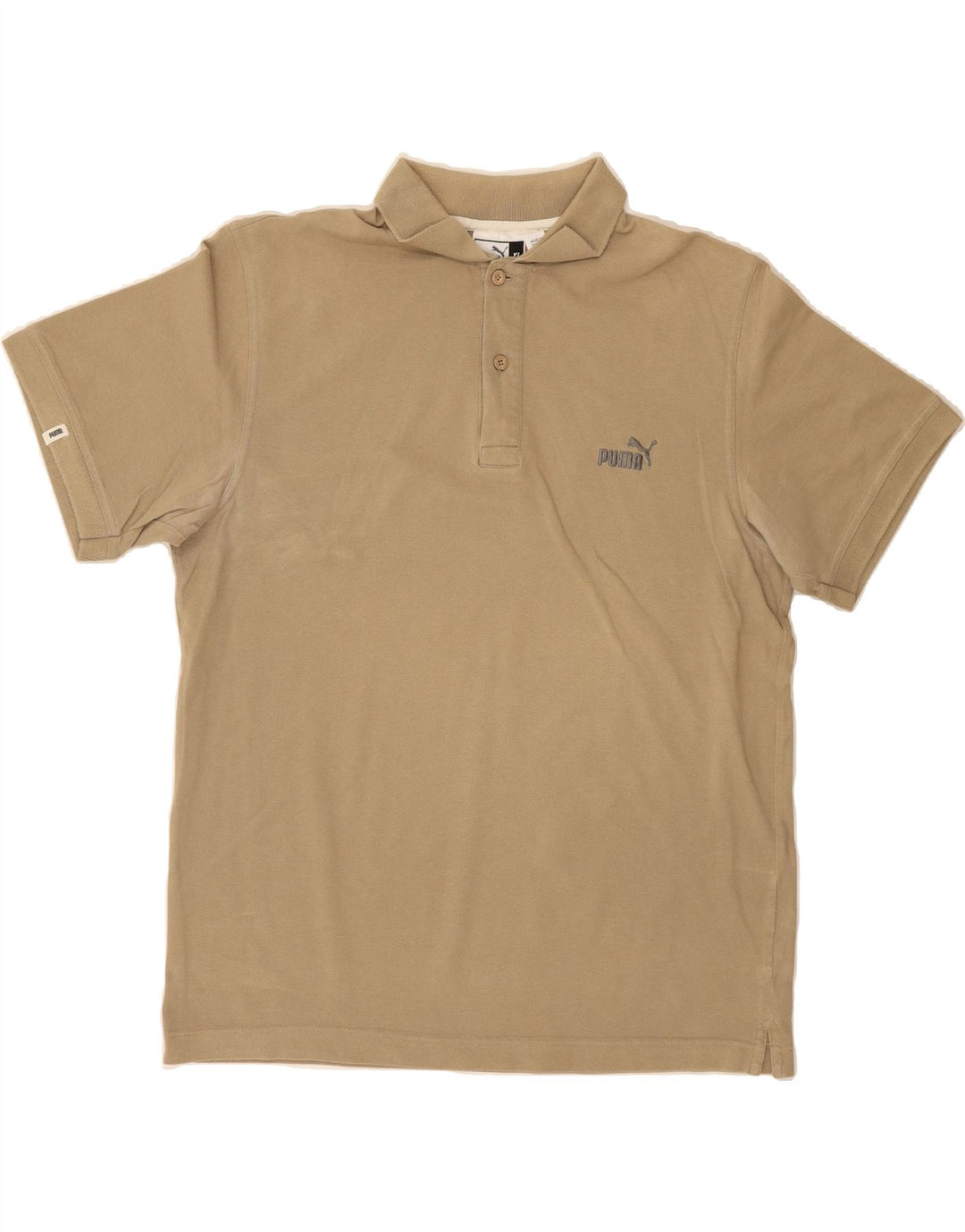 PUMA Mens Polo Shirt XL Beige Vintage Puma and Second-Hand Puma from Messina Hembry 
