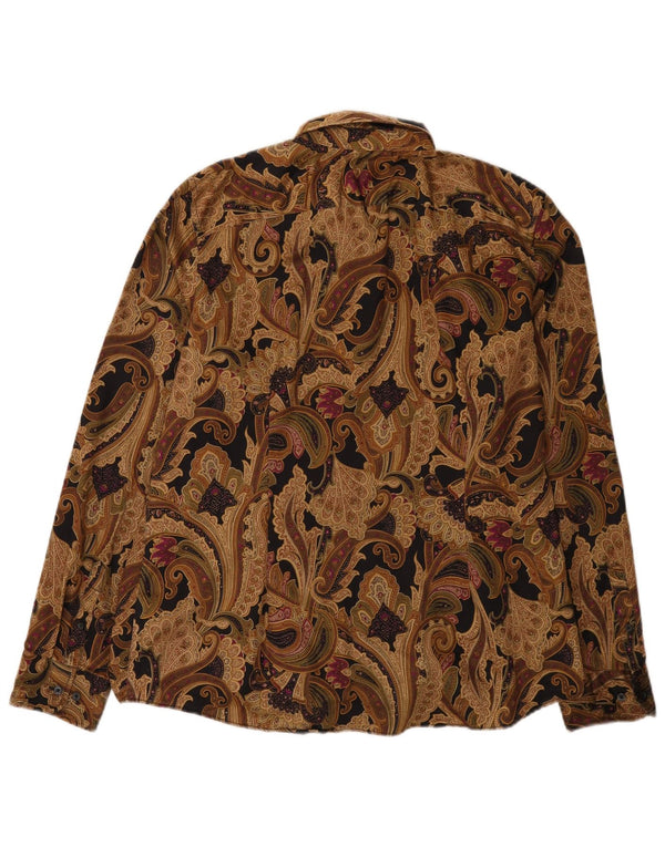 Camicia da donna Chaps UK 18 XL Cotone Paisley marrone
