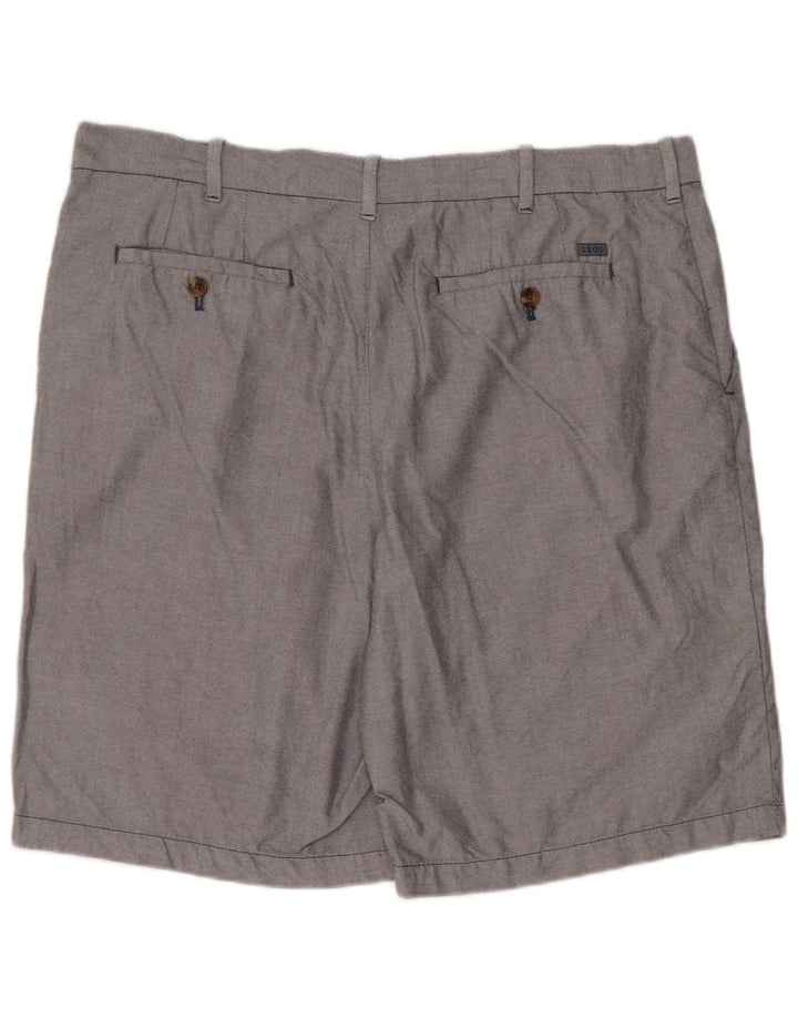 Pantaloncini chino da uomo Izod W38 XL in cotone grigio