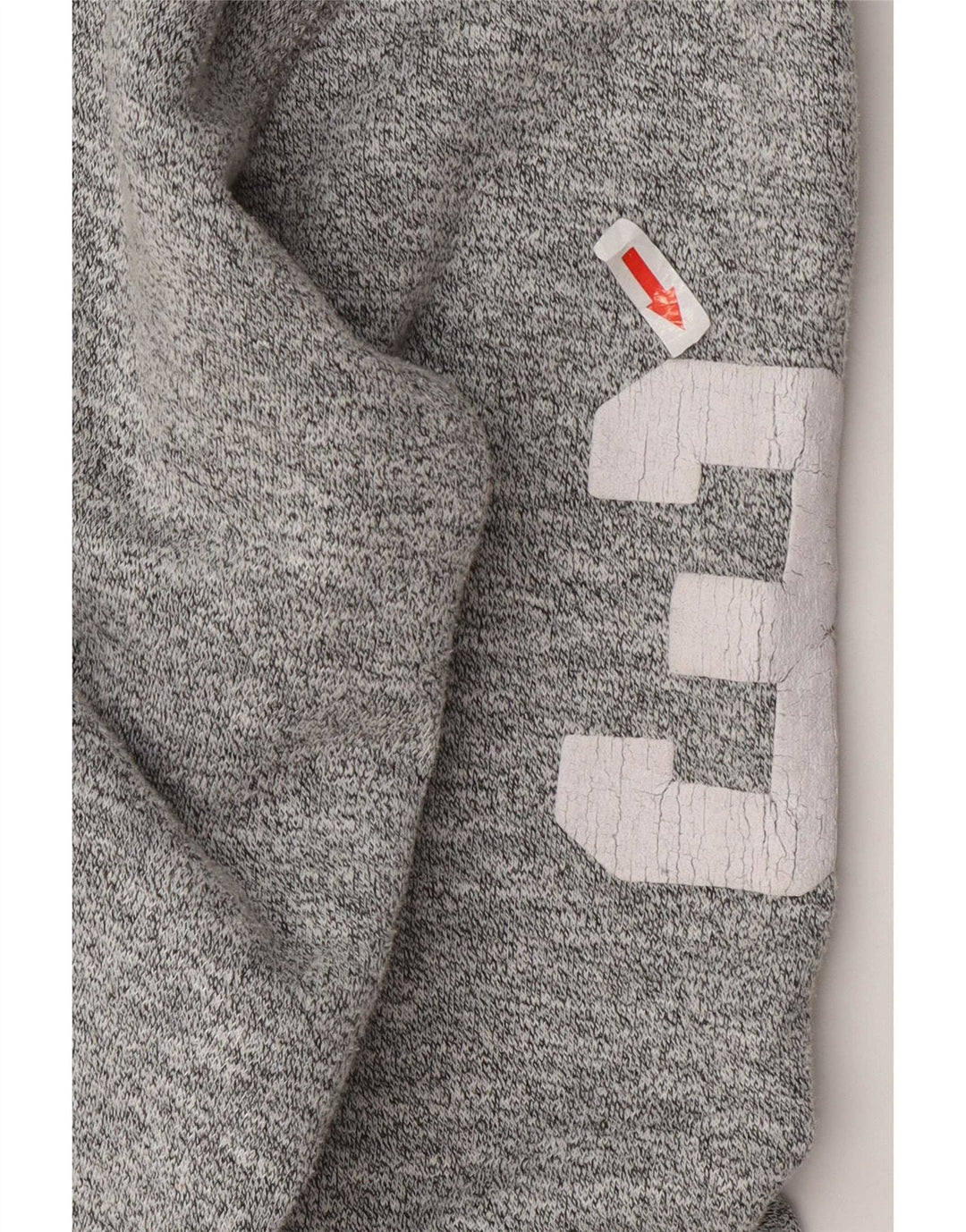 Diesel Maglione con cappuccio e zip grafica da uomo piccolo in poliestere grigio