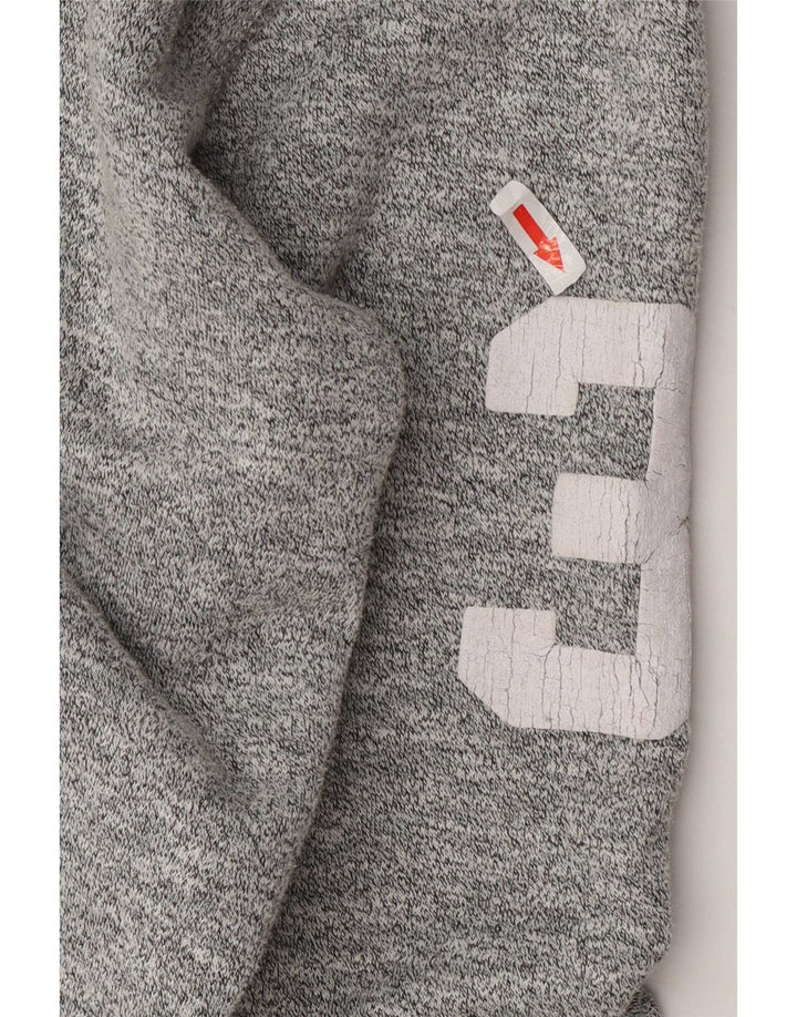 Diesel Maglione con cappuccio e zip grafica da uomo piccolo in poliestere grigio