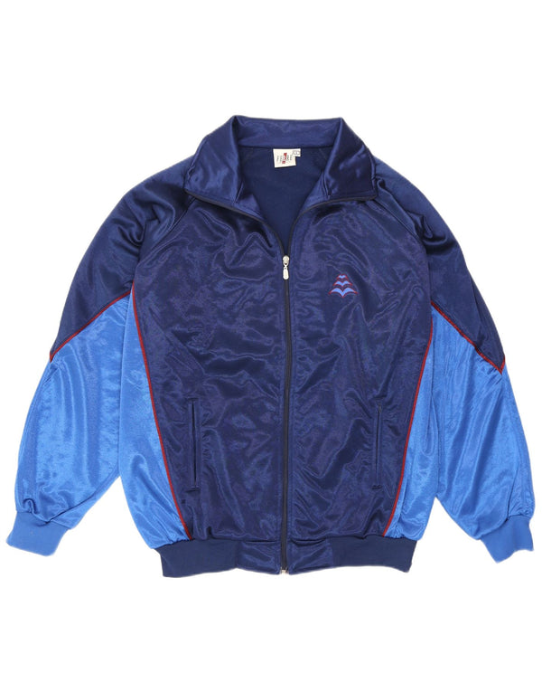 Giacca da ginnastica da uomo Ferre Large, blu navy, color block, sportiva