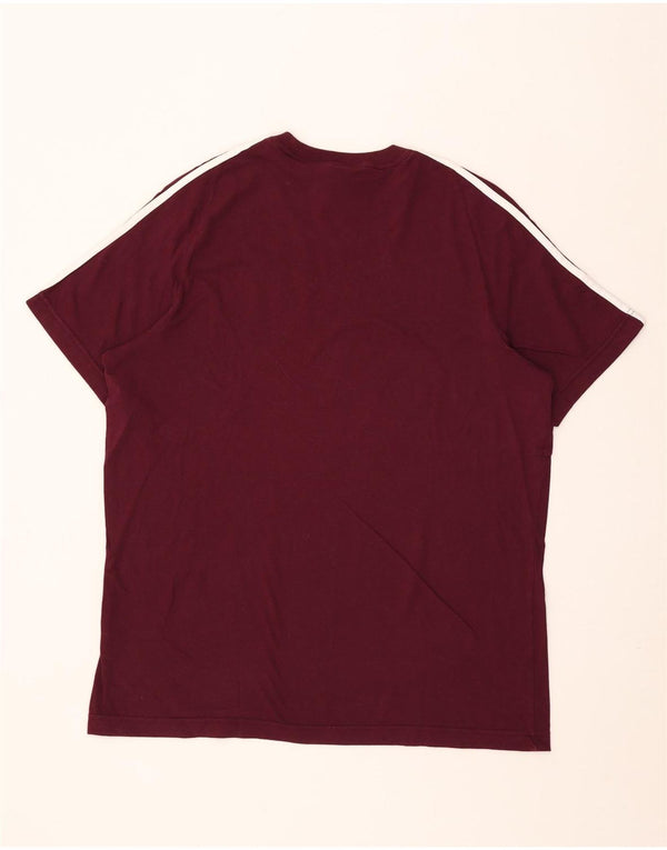T-shirt da uomo Adidas Top XL in cotone bordeaux