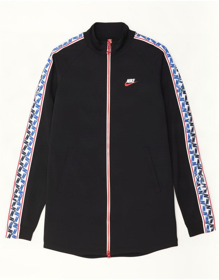Giacca da ginnastica Nike da uomo con grafica, piccola, in poliestere color block nero