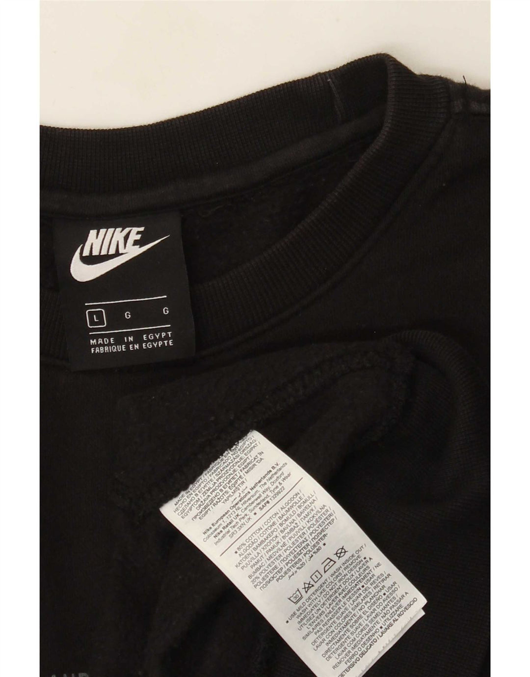 Felpa Nike da uomo con vestibilità grafica regolare, maglione grande, cotone nero