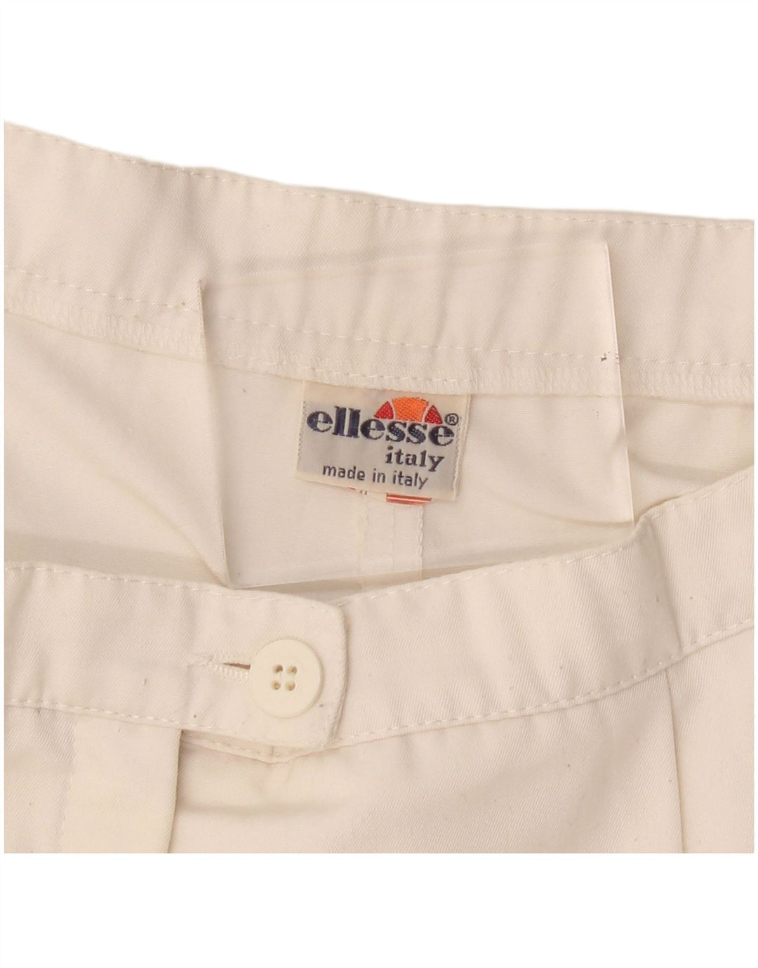 Pantaloncini chino con ancoraggi a vita alta da donna Ellesse medi W30 bianchi