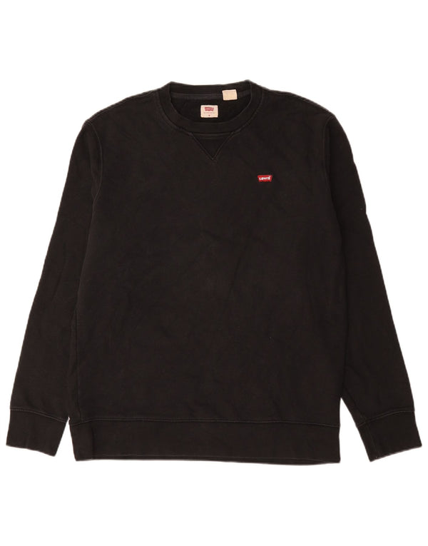 Levi's Mens Sweatshirt Jumper Medium Black Cotton