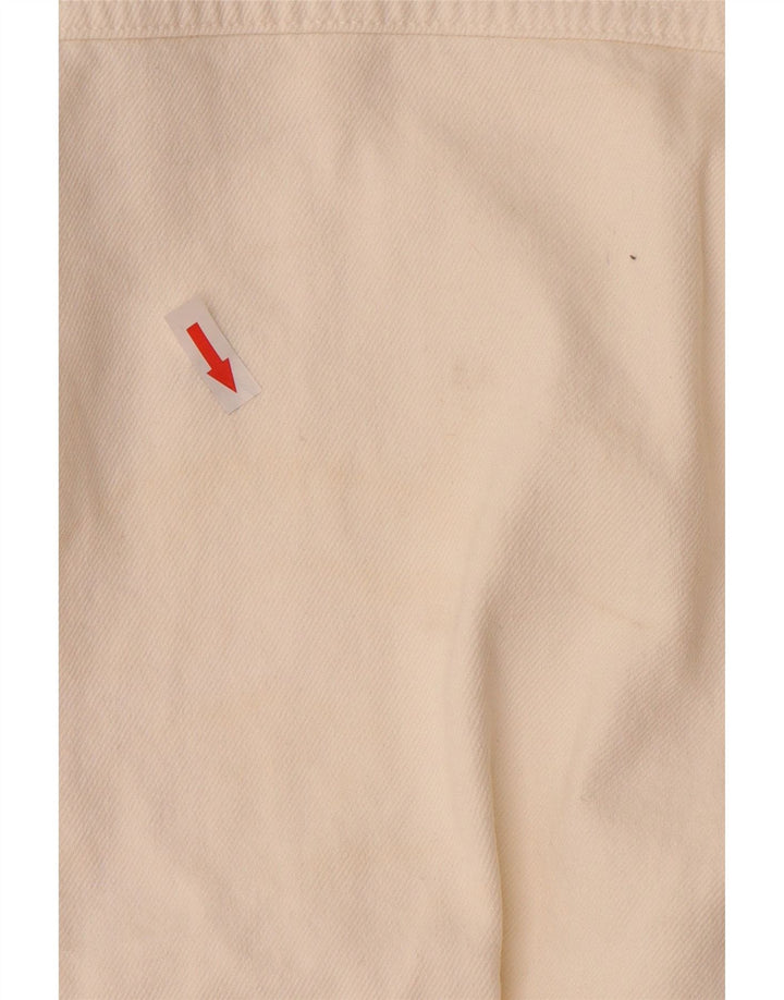 Giacca in denim oversize da donna ZARA UK 10 piccola in cotone bianco