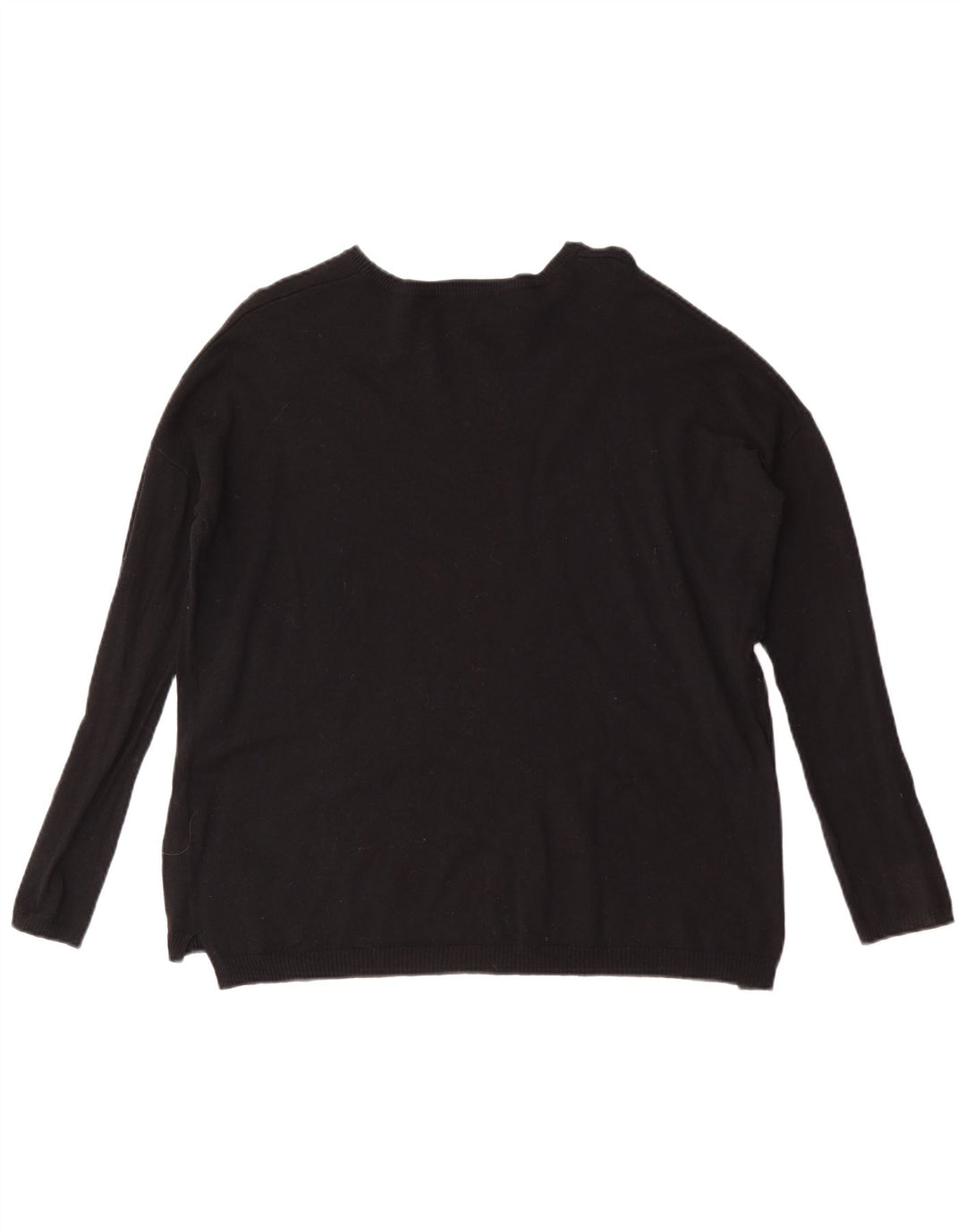 Maglione maglione oversize con scollo a barca da donna Zara UK 14 medio nero