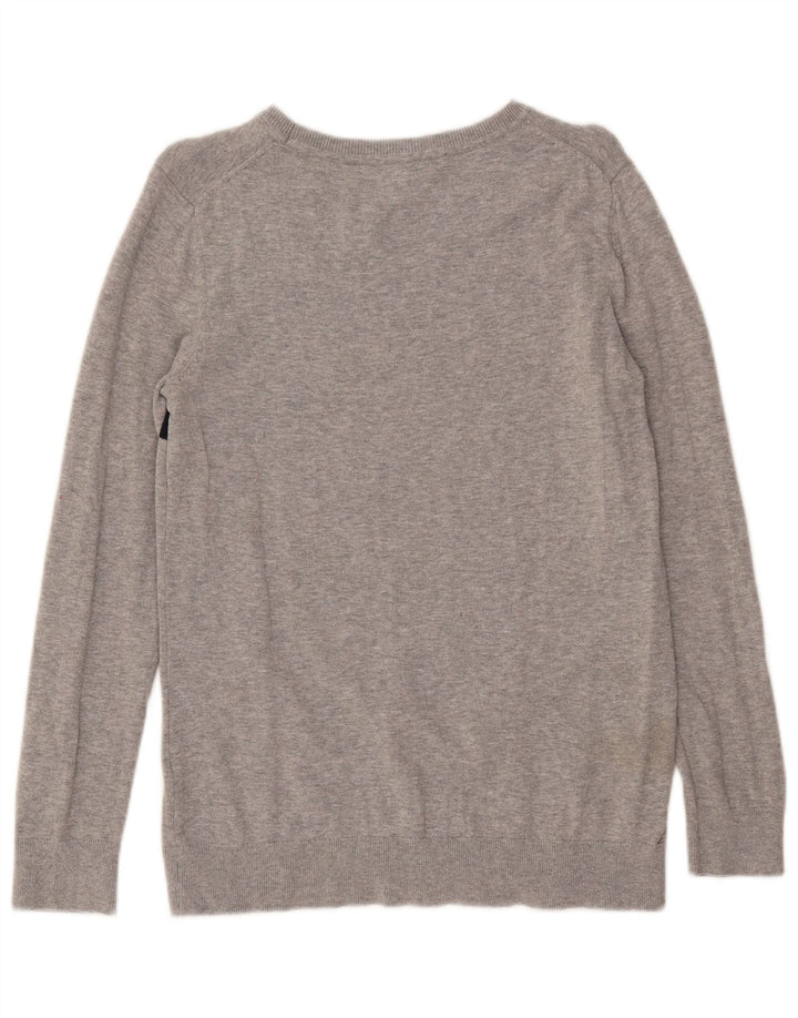 Maglione maglione con scollo a barca da donna Tommy Hilfiger UK 12 Grigio medio