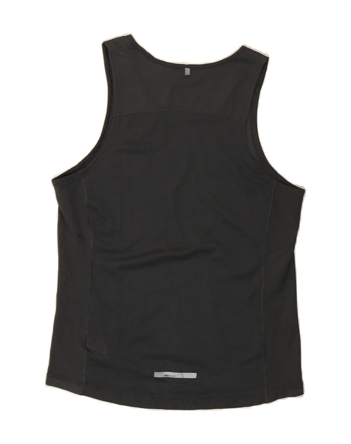 NIKE Womens Dri Fit Vest Top UK 14 Medium Grey Colourblock Polyester Vintage Nike and Second-Hand Nike from Messina Hembry 